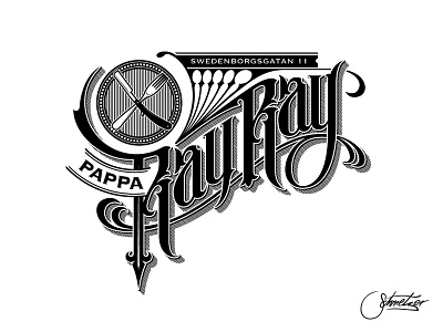 Pappa RayRay hand lettering logotype pappa rayray schmetzer typography