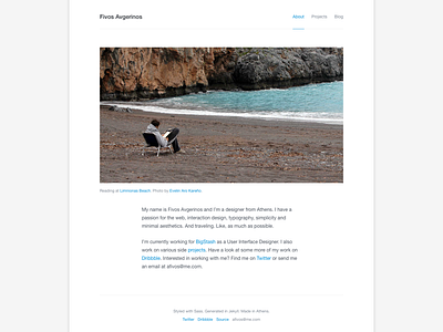 New portfolio! freelance jekyll minimal personal portfolio site website