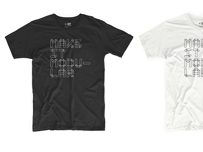 Make It Modular shirt black custom type modular shirt tee type typography website white