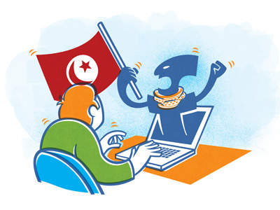 Editorial 08 editorial facebook illustration internet magazine social media vector