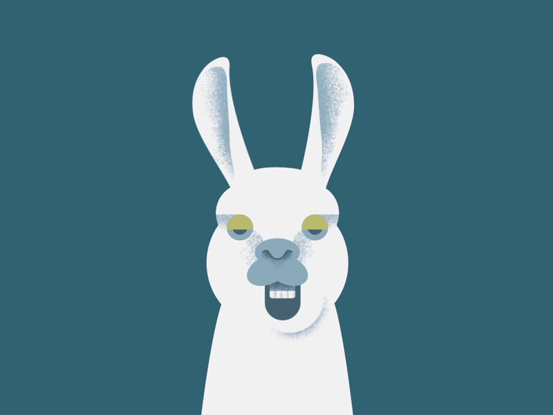 Bored llama animal animated animation concept funny gif graphic llama loop motion peru pilgrimage