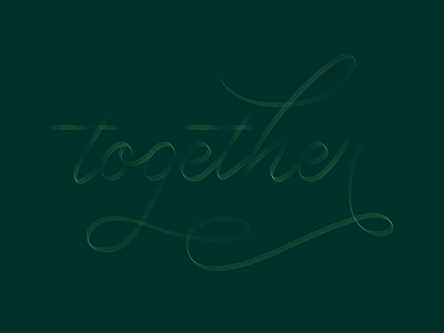 together (on the side) lettering