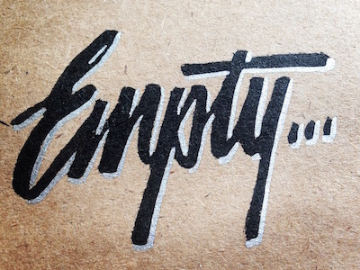 Empty brush pen paint marker sketching typography