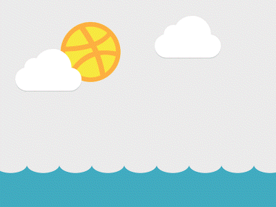 2 Dribbble Invites animation clouds contest draft dribbble gif giveaway invitation invite prospect sea