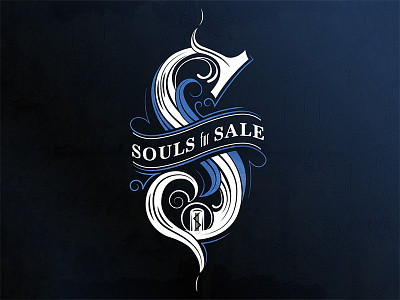 Illustrated Type 5 – Souls for Sale blue hand lettering illustration letter lettering souls type typography