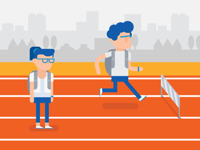 Advergame University advergame concept game illustration