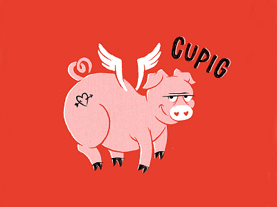 Cupig ilustration texture valentines