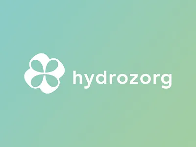 hydrozorg care color design dynamic flower graphic hydro logo