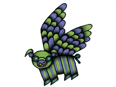 Chancho animals color editorial handmade illustration markers prismacolor