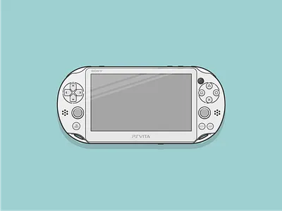Vita Slim Illustration games illutration playstation sony vector video vita