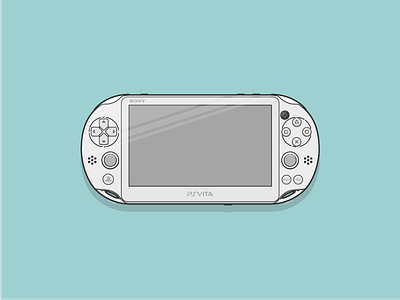 Vita Slim Illustration games illutration playstation sony vector video vita