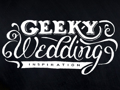 "Geeky Wedding Inspiration" Hand Lettering category feature chalk digital geeky hand lettering inspiration thinkgeek thinkgeek.com wedding