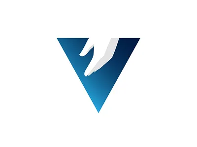 Valley Hand logo blue care hand health healthcare icon logo medical surgeon triangle valley