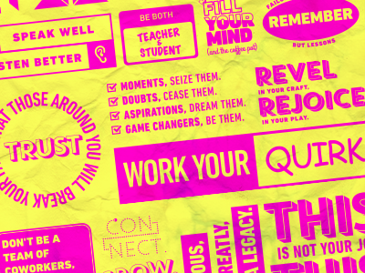 Manifesto (Bright) bright pink typography