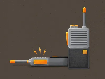 Breaker 1-9 contact design icon identity illustration outdoors radio texture vector walkie talkie wilderness