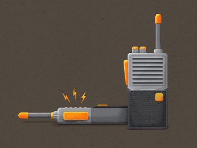 Breaker 1-9 contact design icon identity illustration outdoors radio texture vector walkie talkie wilderness