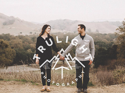 Trulight Photography Logo branding california identity implementation logo mountain natural outdoor photography tree