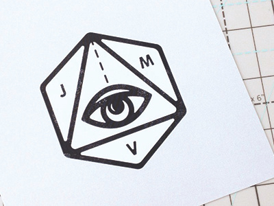 JMV Logo branding eye geometric logo visualization wip