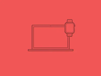 Apple apple watch line drawing macbook pro vector