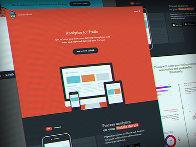 Analytics App Website app landing trello ui ux