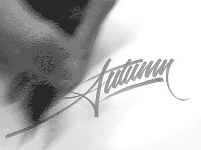 Autumn VIDEO autumn brush pen calligraphy cursive hand drawn lettering praciticing signature