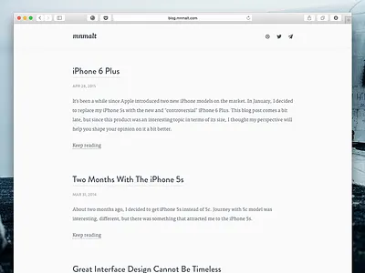 Blog Update articles blog clean minimal simple typography ui user interface web