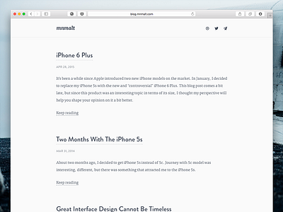 Blog Update articles blog clean minimal simple typography ui user interface web