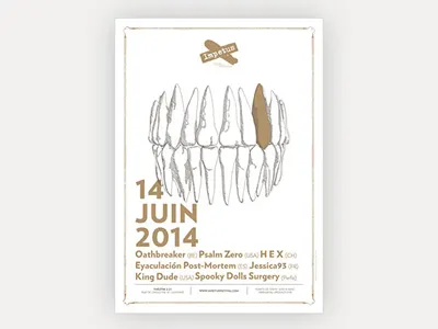 Impetus Festival engraving festival illustration poster design silkprint tooth