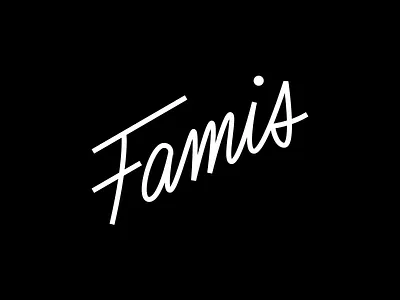 Famis handlettering lettering logo monoline typography