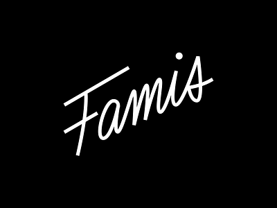 Famis handlettering lettering logo monoline typography