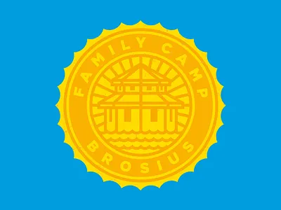 Camp Brosius Seal badge camp seal sun texture water