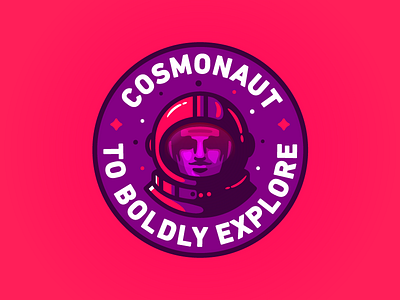 Astro Kid astronaut badge cosmonaut delivery icon illustration nasa space space suit