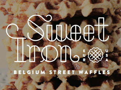 Sweet Iron Waffles belgium breakfast street food sweet waffles