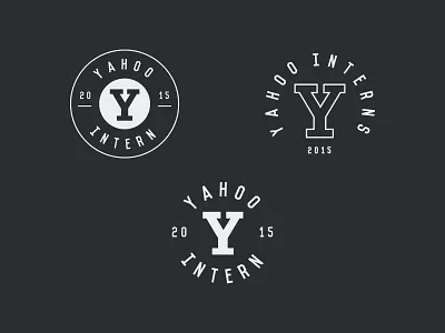 Yahoo Intern Logos badge branding intern logo typography yahoo