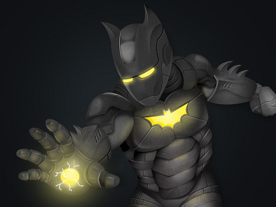 Iron Bat Illustration batman character comic dc hero illustration iron man marvel mashup superhero texture