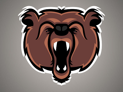 Baby (but angry) Bear bear illustration minimalistic nice sport logo sticker vector