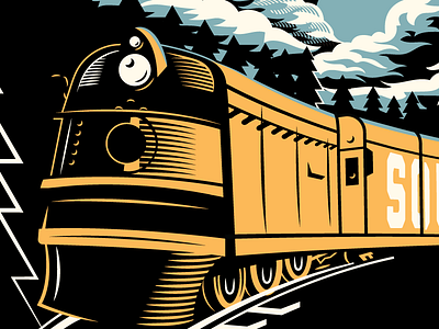 Southbounder WIP illustration train vector