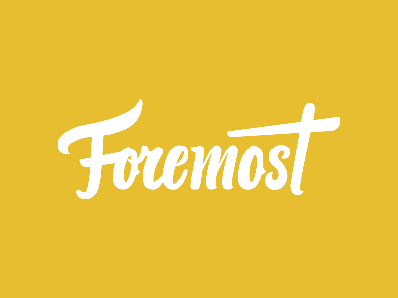Foremost bezier brand design hand lettering identity lettering logo vector