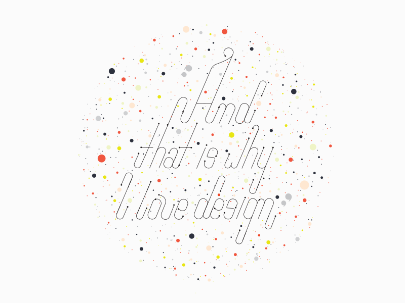 Massimo Quote circles dots lettering massimo poster quote type