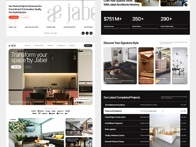 Jabel - Interior Design Agency Landing Page Website / UI architecture company ecommerce home homepage interior interior agency interior architecture interior design jabel landing page landingpage landingpage ui landingpagedesign saas ui ux website website design