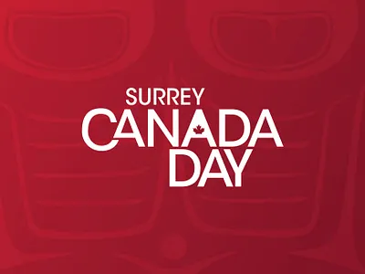 Surrey Canada Day apparel design branding event design event signage logo design municipal event design outdoor signage print design social media visual identity