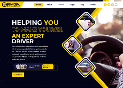 Driving School WordPress Website business divi driving school landing page design ui design webdesign website website devlopment website redesign