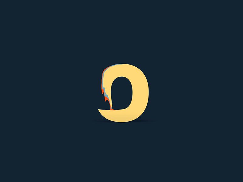 O for #36daysoftype 2d animation cel animation gif motion