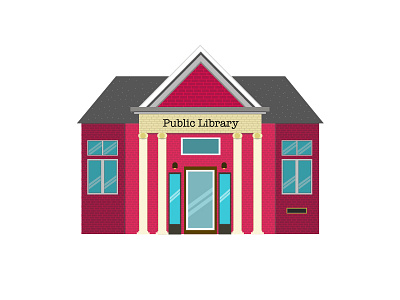 Library icon illustration library study vector