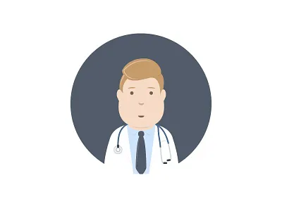 Doctor doctor flat illustration