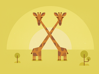 X - 36 Days of Type 36daysoftype flat giraffes illustration letter x letterform lettering love safari type zoo