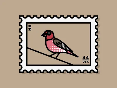 purple finch bird cute finch icons new hampshire vector