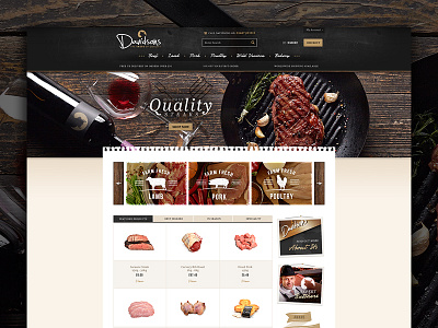 Butchers eCommerce butchers ecommerce food meat rustic shop steak store visualsoft