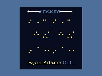 Ryan Adams . Gold adams blue cover record ryan shape stereo type