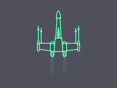 X-Wing Fighter art illustration rough space star wars the force vector x wing